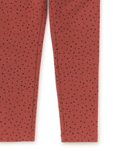 Load image into Gallery viewer, Printed Leggings - Ink Blot Dot In Dark Maple
