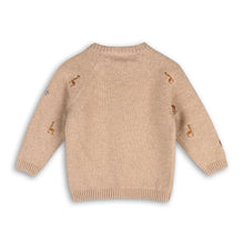 Load image into Gallery viewer, Mini Safari Animal Embroidered Raglan Baby Pullover - Organic Oat Heather
