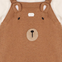 Load image into Gallery viewer, Bear Sweater Knit Baby Overall &amp; Bodysuit Set - Organic Chai Spice
