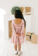 Load image into Gallery viewer, Gwendolyn Dress In Crushed Blush Velvet
