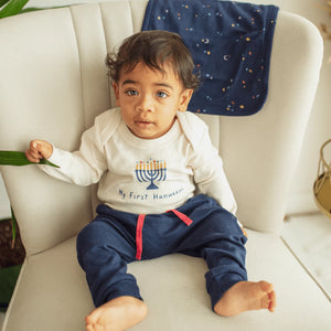 My First Hanukkah Long Sleeve Bodysuit