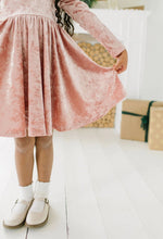 Load image into Gallery viewer, Gwendolyn Dress In Crushed Blush Velvet
