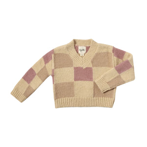 Jackie Sweater - Rose Checker