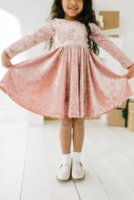 Load image into Gallery viewer, Gwendolyn Dress In Crushed Blush Velvet
