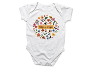 Saratoga Springs Baby Onesie - Meadow Name Drop Design