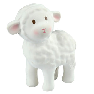 Bahbah The Lamb Organic Rubber Teether, Rattle & Bath Toy