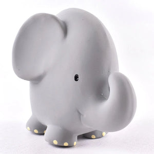 Elephant Natural Organic Rubber Teether, Rattle & Bath Toy