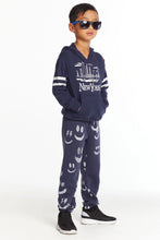 Load image into Gallery viewer, Jogger Pants - Navy With Smiles
