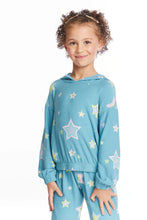 Load image into Gallery viewer, Star Child Sweatshirt With Hood - Light Blue
