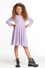 Load image into Gallery viewer, Purple Long Sleeve Swing Dress
