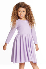 Load image into Gallery viewer, Purple Long Sleeve Swing Dress
