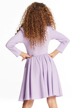 Load image into Gallery viewer, Purple Long Sleeve Swing Dress
