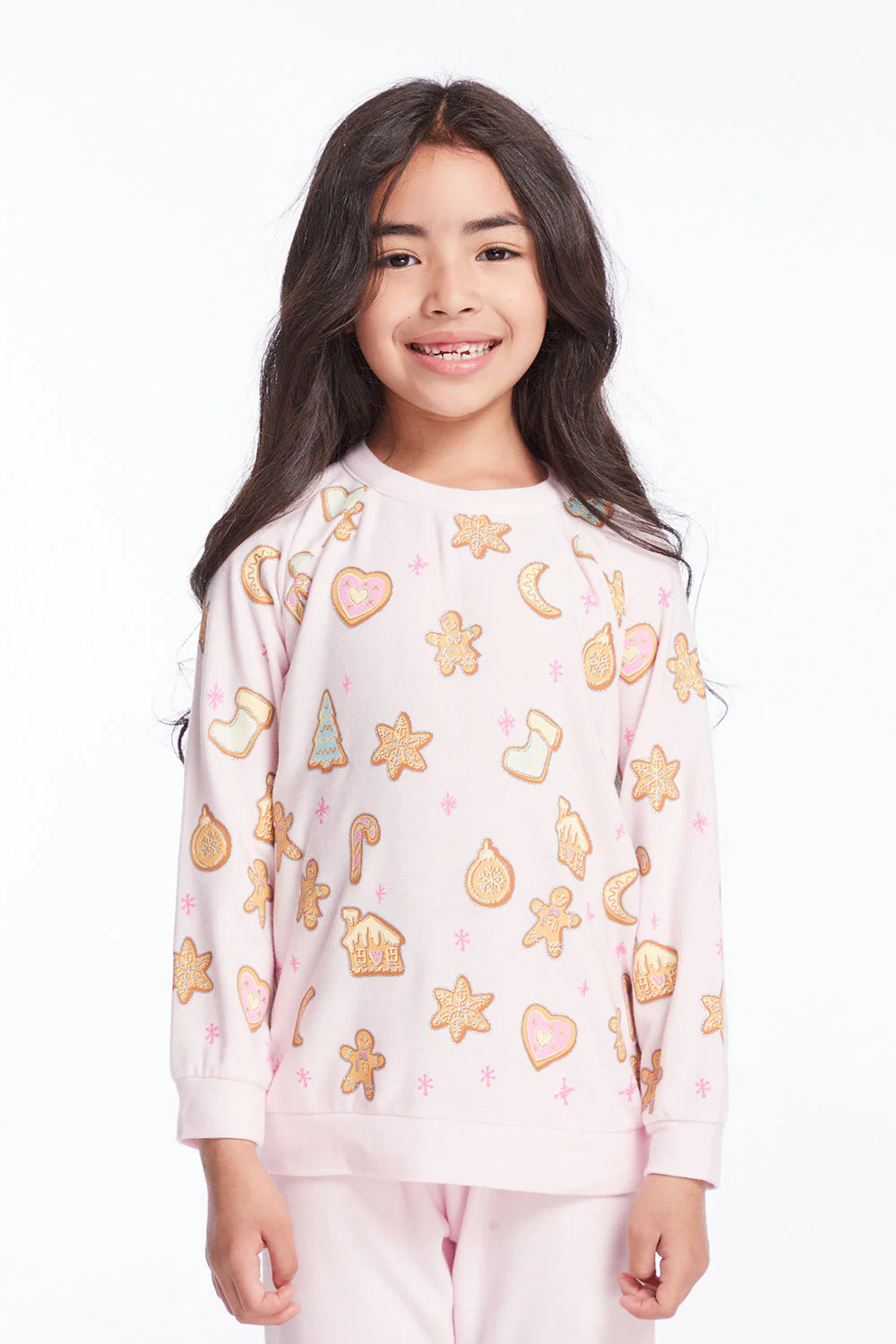 Christmas Cookies Sweatshirt - Light Pink