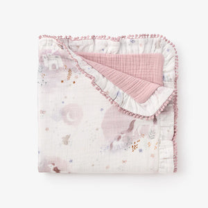 Fairytale Wonderland Organic Muslin Security Blankie - Violet Ice 20x20