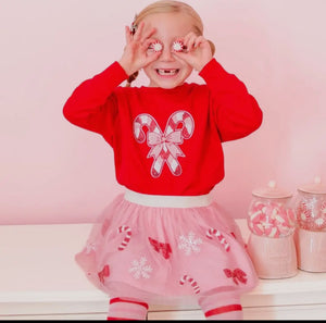 Candy Cane Cutie Sequin Christmas Tutu