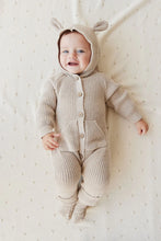 Load image into Gallery viewer, Bear Knit Onepiece - Sand Marle Fleck
