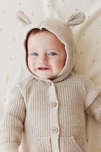 Bear Knit Onepiece - Sand Marle Fleck