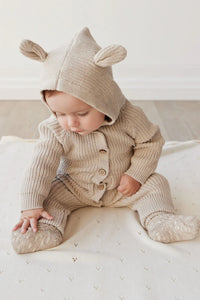 Bear Knit Onepiece - Sand Marle Fleck