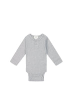 Load image into Gallery viewer, Organic Cotton Modal Long Sleeve Bodysuit - Icicle Marle
