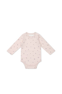 Organic Cotton Long Sleeve Bodysuit - Meredith Violet