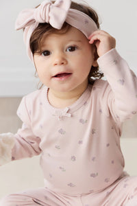 Organic Cotton Long Sleeve Bodysuit - Meredith Violet