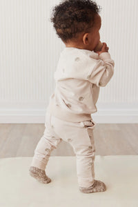 Organic Cotton Morgan Track Pant - Henry Hedgehog Birch