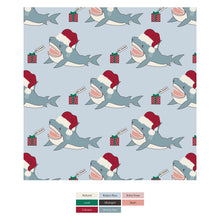 Load image into Gallery viewer, Print Footie With 2 Way Zipper - Illusion Blue Holiday
