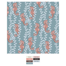 Load image into Gallery viewer, Print Muffin Ruffle Footie With 2 Way Zipper - Stormy Sea Seahorses
