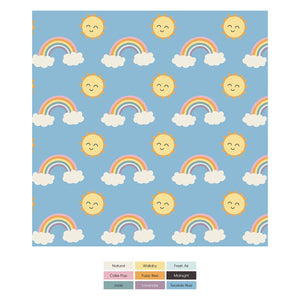 Print Fooite With 2 Way Zipper - Sunshine And Rainbows