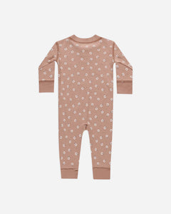 Zip Long Sleeve Sleeper - Rose Ditsy