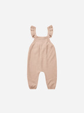 Load image into Gallery viewer, Pointelle Knit Overalls - Blush
