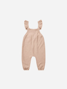 Pointelle Knit Overalls - Blush