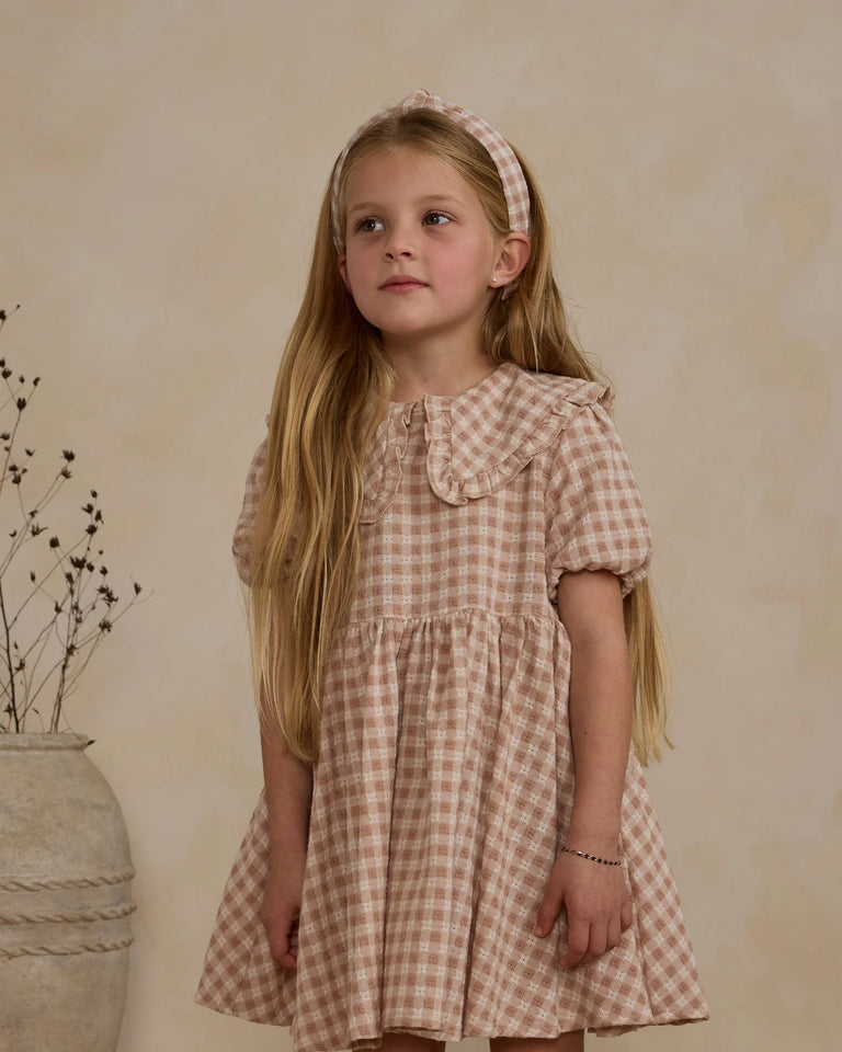 NWT Rylee Cru olive dress marine hotsell gingham 8-9y linen