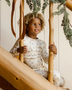 Organic Long Sleeve Pajama Set - Winter Town