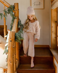 Fuzzy Knit Set - Blush