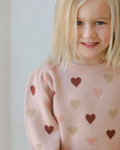 Jacquard Knit Set - Hearts