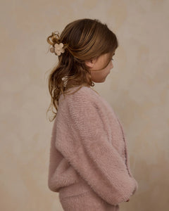 Fuzzy Cardigan - Blush