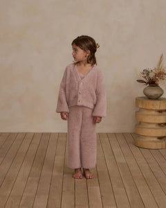 Fuzzy Knit Set - Blush