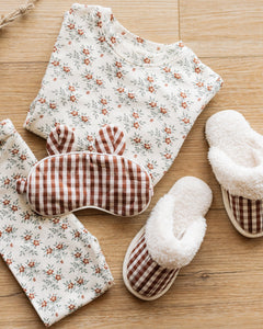 Slippers - Brick Gingham