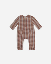 Load image into Gallery viewer, Long Sleeve Woven Jumpsuit - Autumn Plaid
