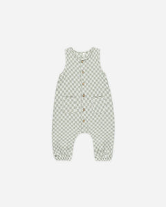 Woven Jumpsuit - Sage Check