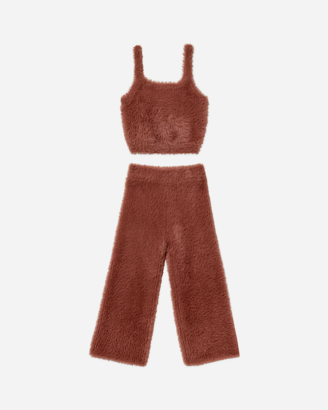 Fuzzy Knit Set - Brick