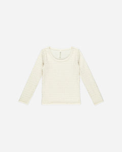 Textured Long Sleeve Top - Ivory