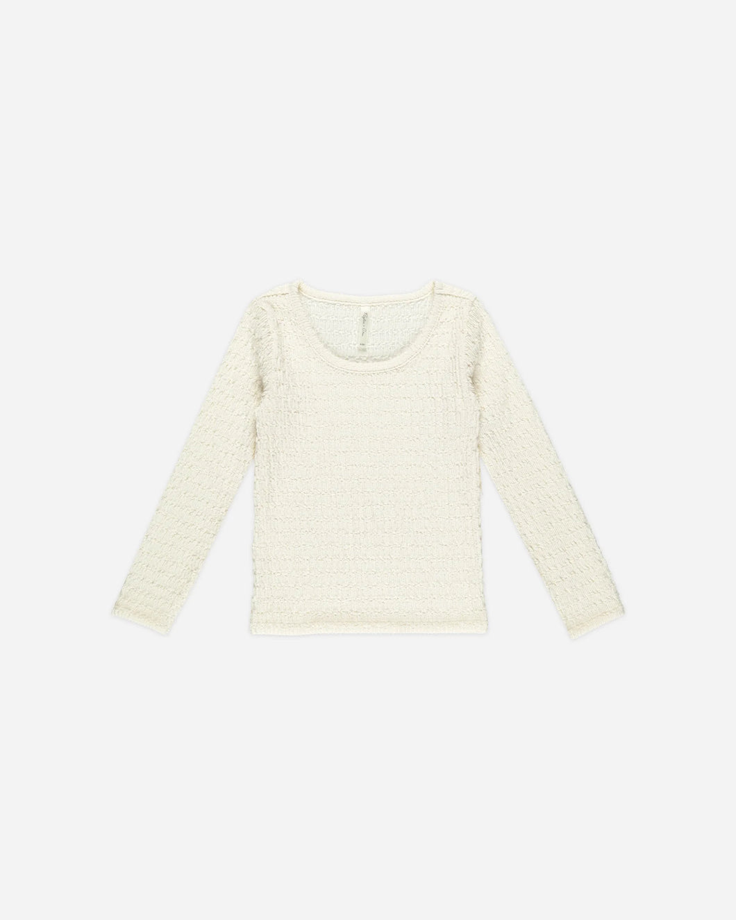 Textured Long Sleeve Top - Ivory