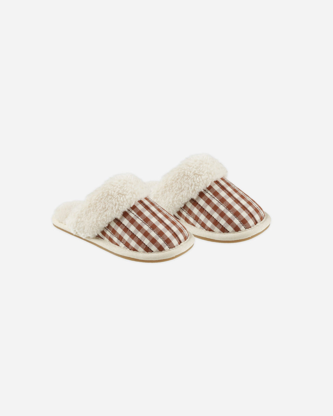 Slippers - Brick Gingham