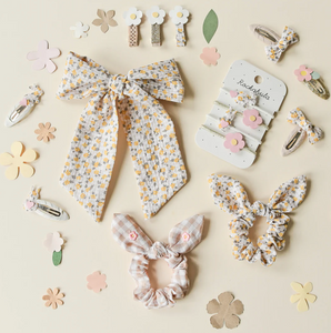 Ditsy Twisty Bow Clips