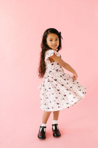 Olivia Twirl Dress In Pink Cauldron