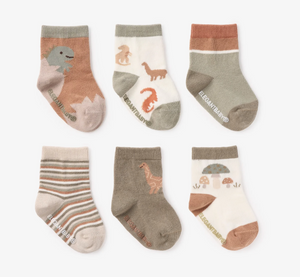 Dinosaur Socks 6 Packs  0-12Months