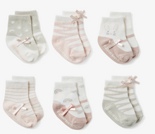 Load image into Gallery viewer, Socks - 6 Pack - Maryjane Pink
