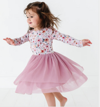 Load image into Gallery viewer, Girls Tulle Dress - Fall Floral Girls Dress Back TO School - Blossom
